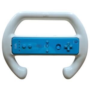 CTA Nintendo Wii Steering Wheel Accessory - White (Wii Remote Not Included)